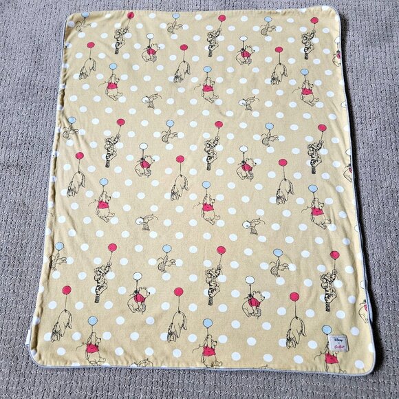Disney Winnie the Pooh Friends Yellow Pram Blanket Balloon Spot Cath Kidston - Picture 1 of 7